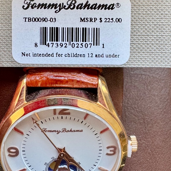 Tommy Bahama Men’s Quartz Moon Phase Watch TB00090-03 – 40mm, NIB RARE 🕰️✨ - Picture 7 of 14